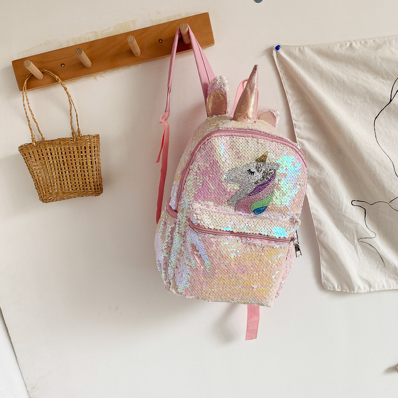 Sequin Unicorn Backpack Pink S - đánh giá và giá Fashion Backpack Women