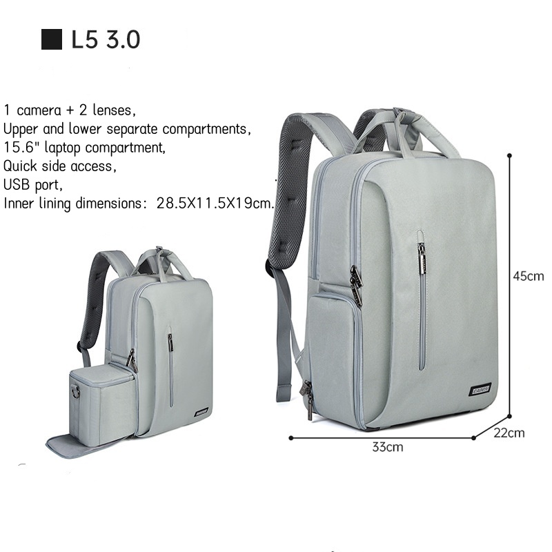 large Camera Backpack DSLR/SLR - đánh giá và giá Laptop Backpack 15.6