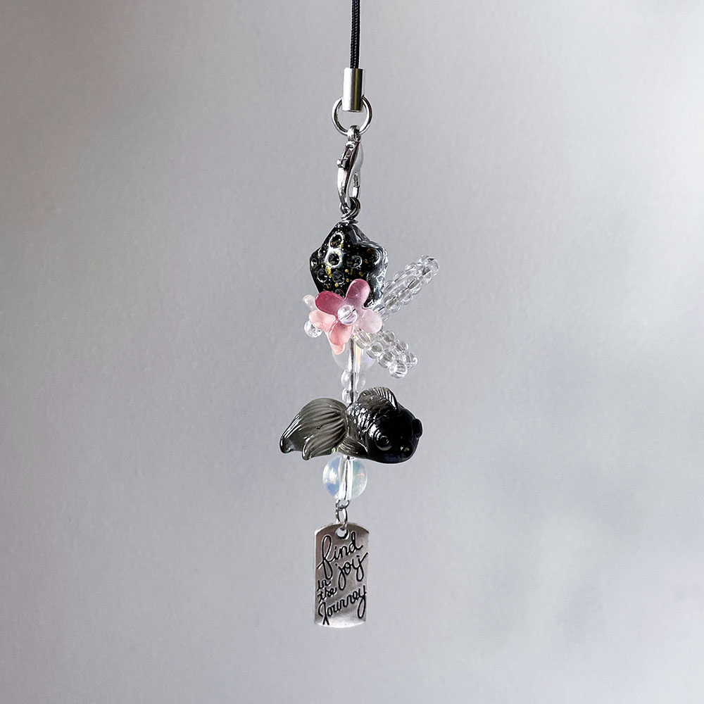 Black Goldfish Phone Charm Cha - đánh giá và giá Fashion Backpack Women
