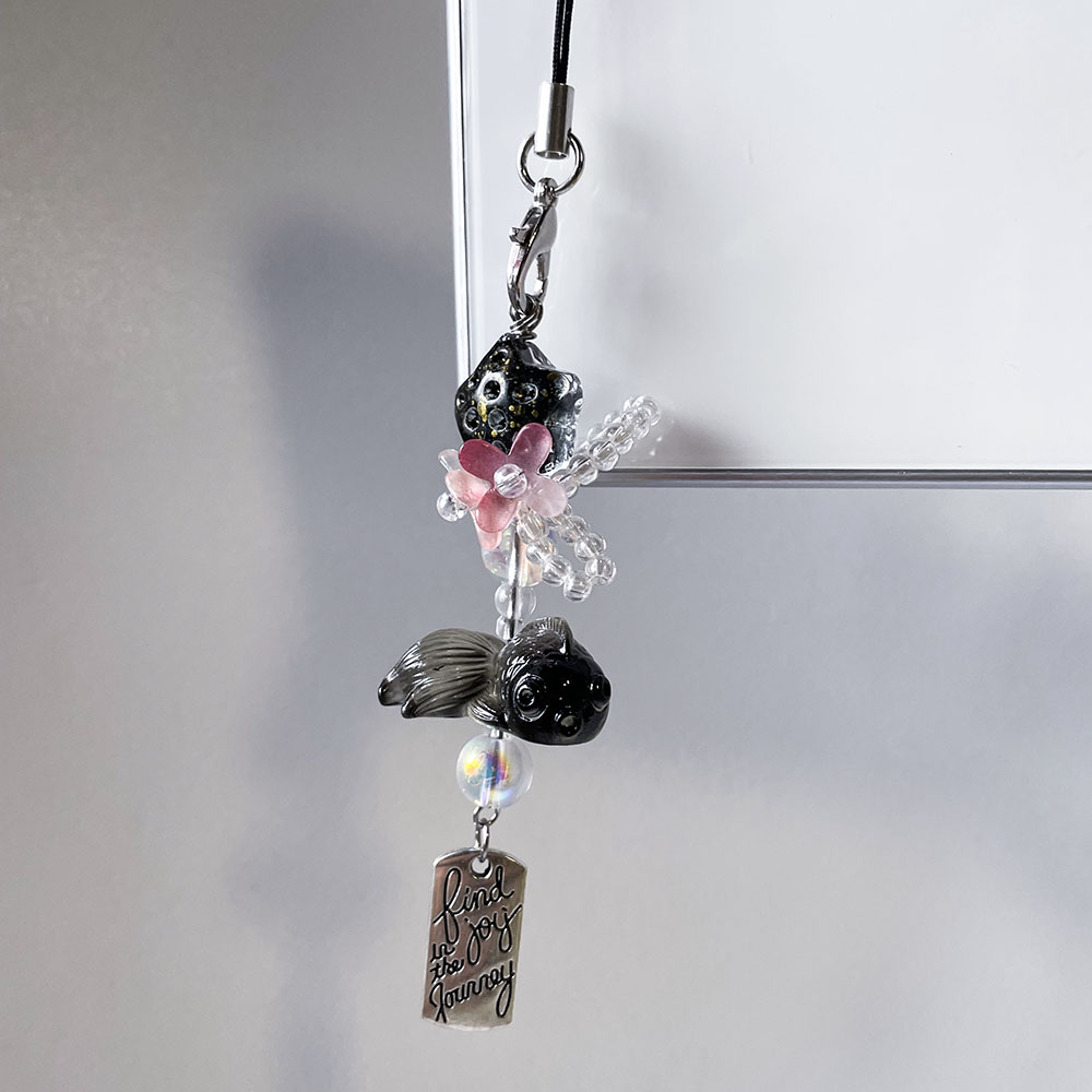Black Goldfish Phone Charm Cha - đánh giá và giá Fashion Backpack Women