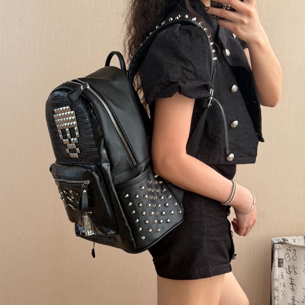 Original Black Crocodile Patte - đánh giá và giá Fashion Backpack Women