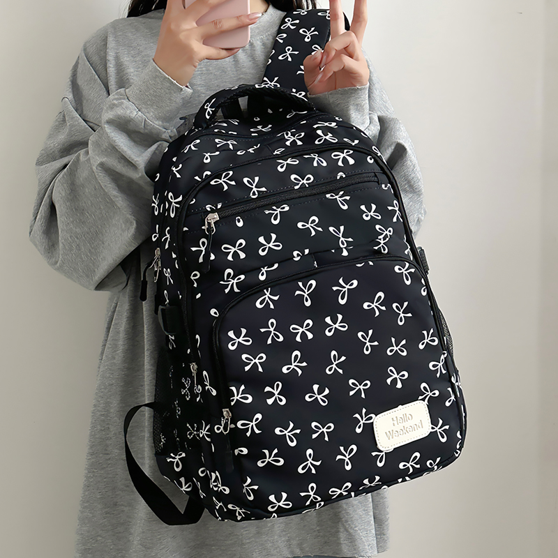 3Pcs Cute Bow Print Backpack w - đánh giá và giá Sling Backpack Shoulder