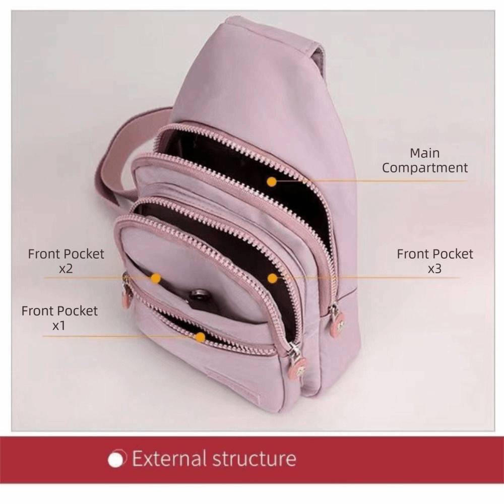 Nylon Women's Chest Bags Water - đánh giá và giá Sling Backpack Shoulder