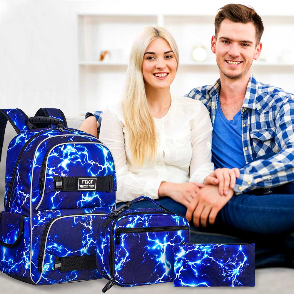 3PCS Lightning boys Backpack,  - đánh giá và giá School Backpack Teen