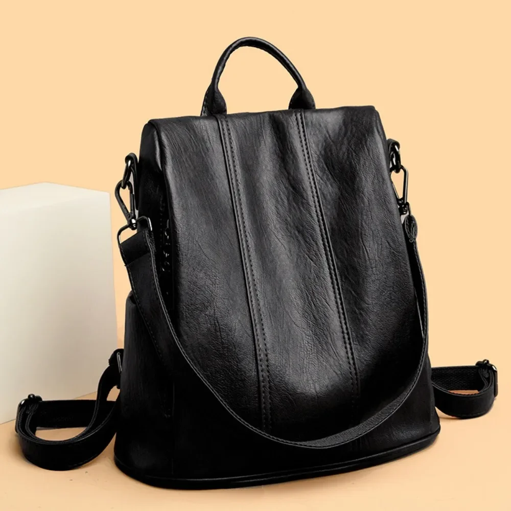 NEW Anti-theft Laptop Backpack - đánh giá và giá Leather Backpack Vintage