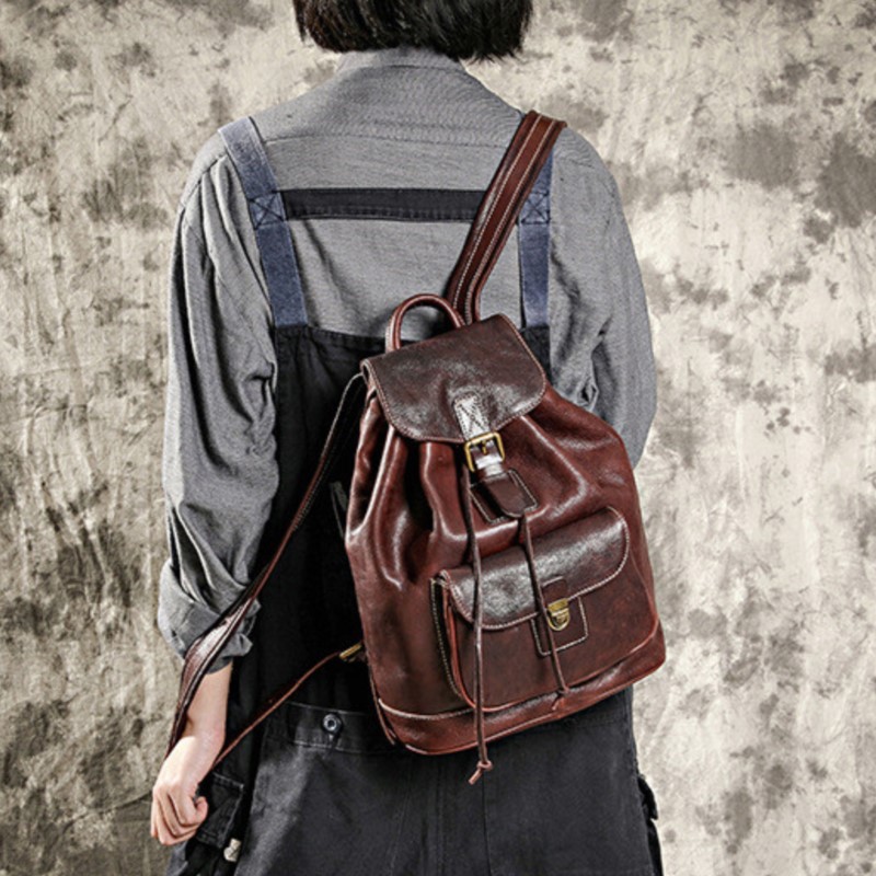 Johnature Leisure Travel Bag N - đánh giá và giá Leather Backpack Vintage